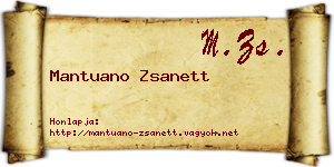 Mantuano Zsanett névjegykártya